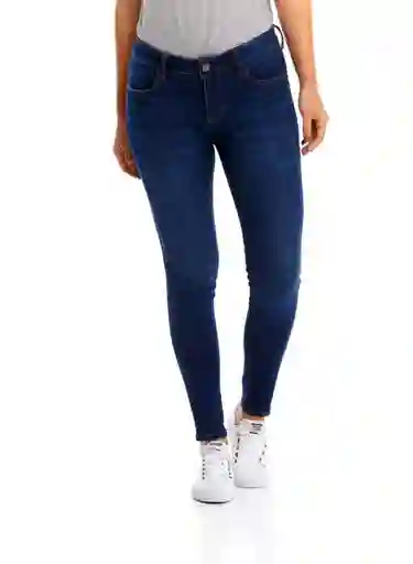 Jean Skinny Tiro Alto Mujer Oscuro Talla 14 Arkitect