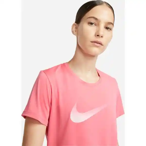 Nike Camiseta One Df Swsh Hbr Ss Para Mujer Naranja Talla S