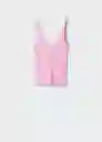 Top Gymnasti Rosa Pastel Talla M Mujer Mango
