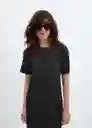 Vestido Xcarlis Negro Talla L Mujer Mango