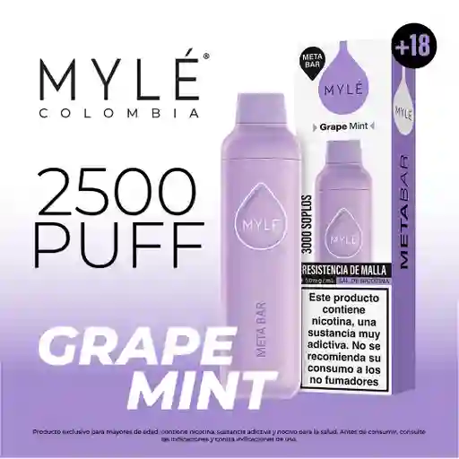 MYLE Vape Grape Mint 2500 Puff 5%