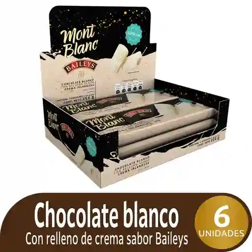 Mont Blanc Barra de Chocolate Blanco con Crema Sabor a Baileys