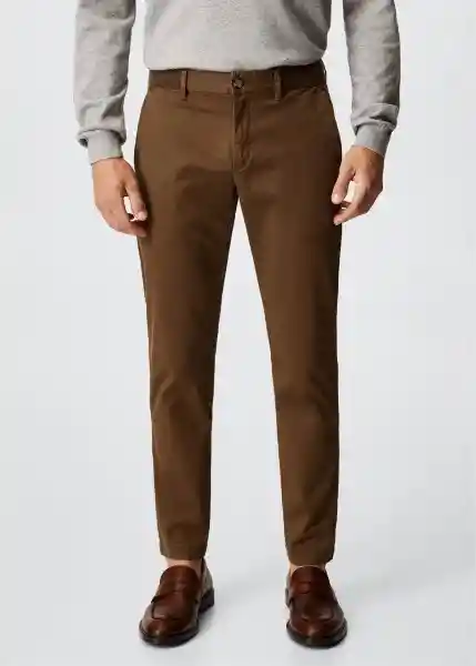 Pantalón Prato Tabaco Talla 44 Hombre Mango