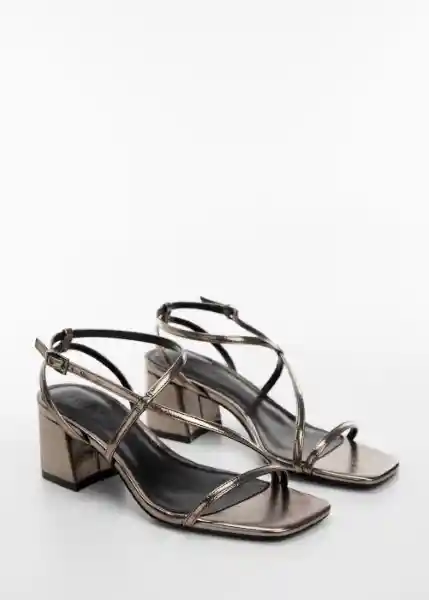 Sandalias Tayra Gunmetal Talla 36 Niña Mango