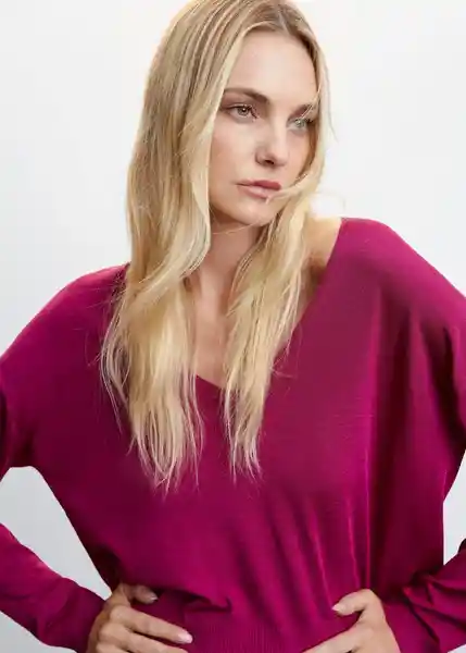 Jersey Crayon2 Fucsia Talla XS Mujer Mango