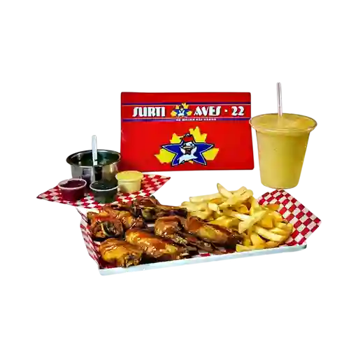 Alitas Bbq + Gaseosa 250Ml.