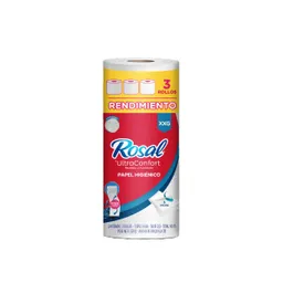 Rosal Papel Higiénico Ultra Confort 3 Hojas Rollo XXG
