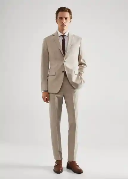 Blazer Americana Brasilia Beige Talla 56 Hombre Mango