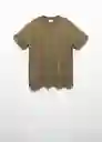 Camiseta Sugar Khaki Talla L Hombre Mango