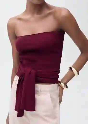 Top Julito Granate Talla M Mujer Mango
