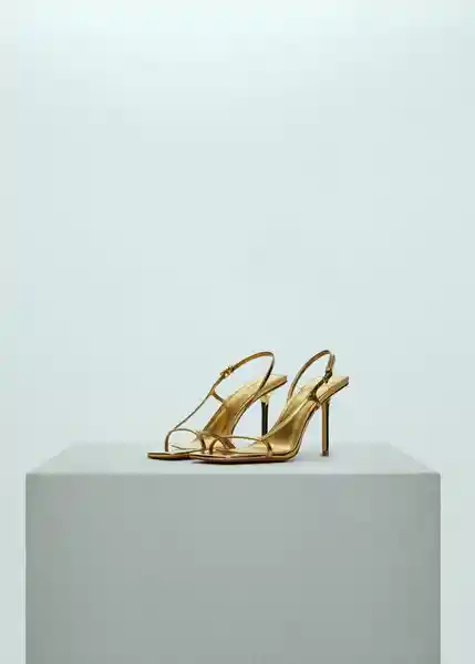 Sandalias Capsy Oro Talla 40 Mujer Mango