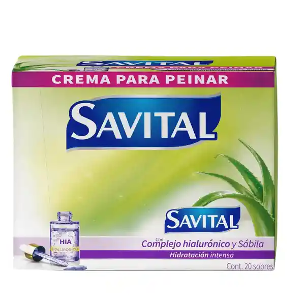 Savital Crema Para Peinar Complejo Hialurónico y Sábila 22 mL