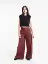  Pantalon Neru Cafe Maranon Oscuro Talla 10 Naf-Naf 
