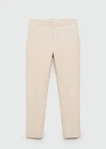 Pantalón Malu5-H Crudo Talla 34 Mujer Mango