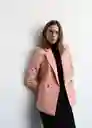 Blazer Americana Greta Rosa Pastel Talla XS Mujer Mango