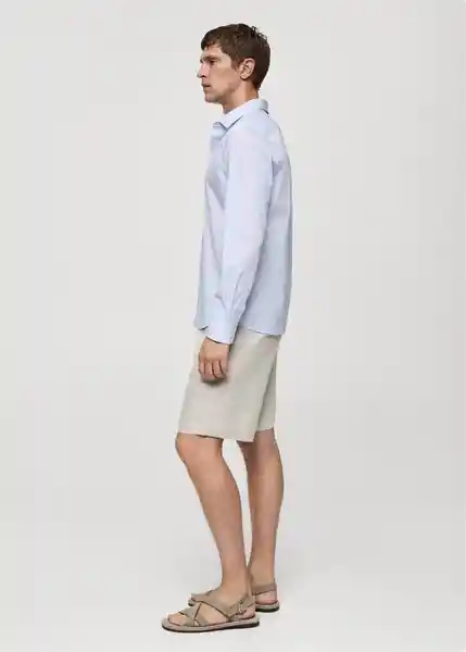 Camisa Garda Azul Talla L Hombre Mango