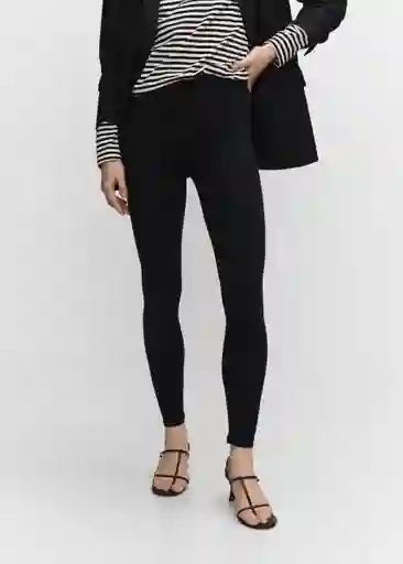 Leggings Star-A Negro Talla S Mujer Mango