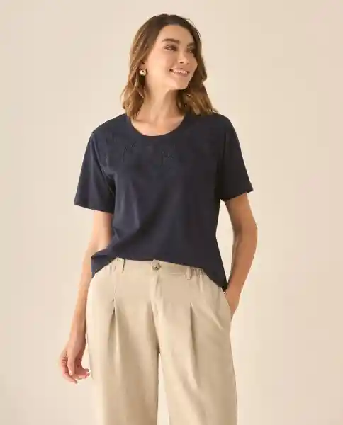 Camiseta Azul Marea Alta Medio Talla XL 602G200 Esprit