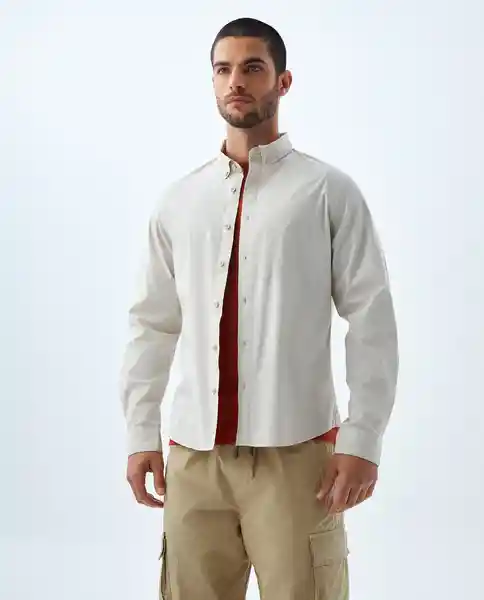 Camisa Hombre Beige Talla XL 819f500 Americanino