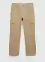 Jean Buzz Khaki Talla 46 Hombre Mango