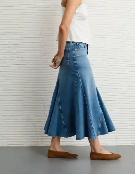 Falda Mujer Azul Talla 2 5154936 American Eagle