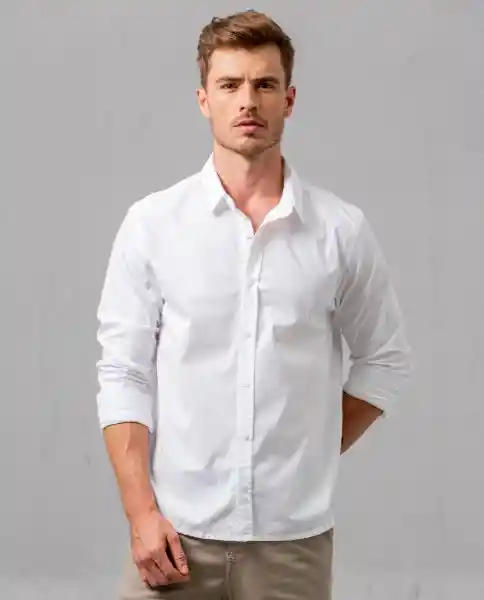 Camisa Hombre Blanco Talla XL Rifle