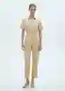 Mono Mili-w Beige Talla L Mujer Mango