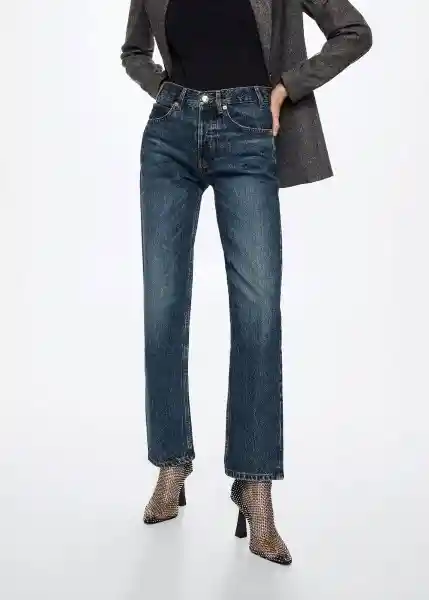 Jeans Evelyn Dirty Oscuro Talla 38 Mujer Mango