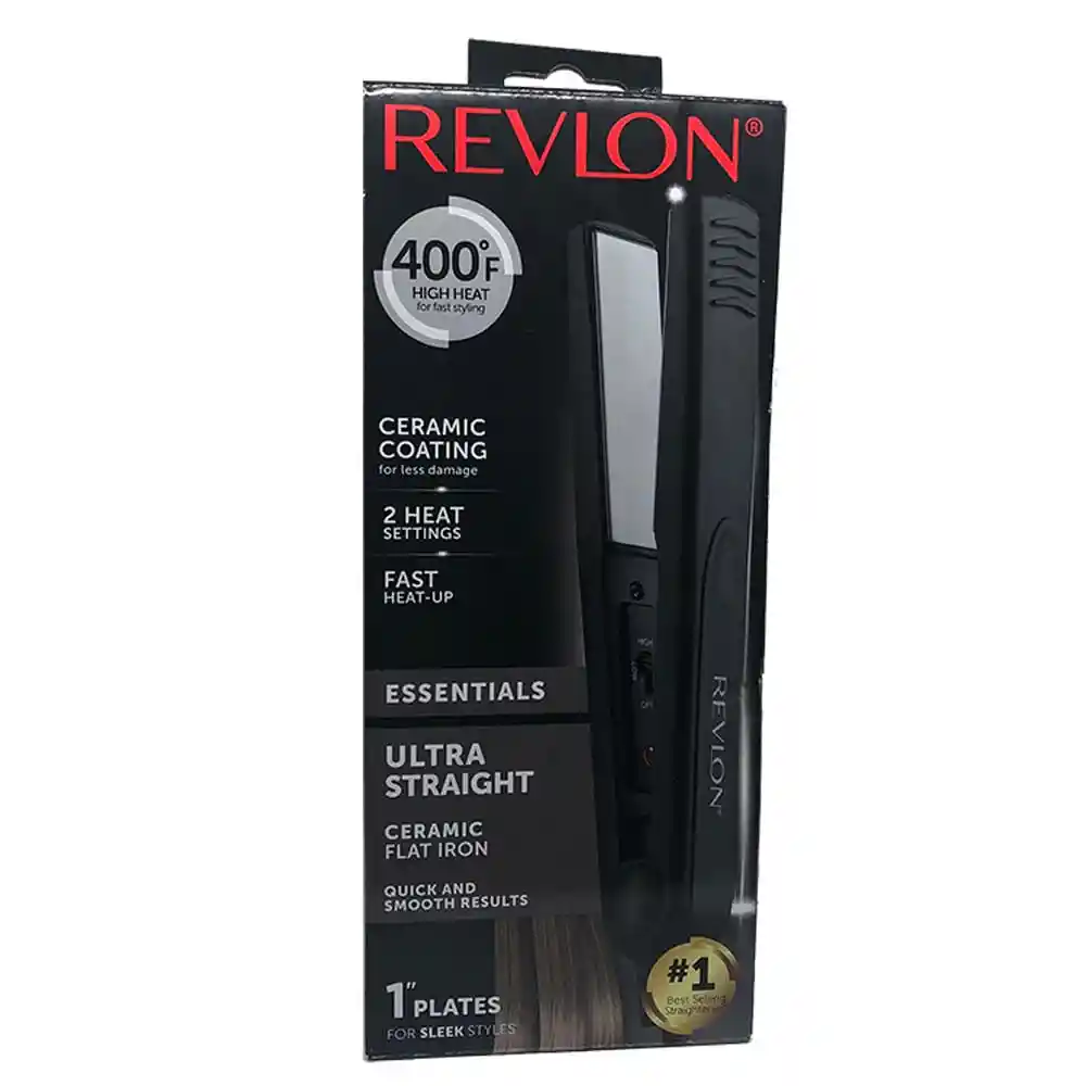 Revlon Kit Plancha Ceramic Flat + Cepillo Ovalado