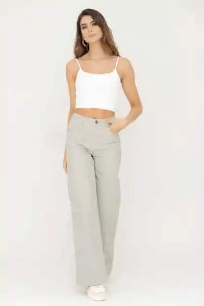 Pantalón Palermo Color Gris Pastel Talla 6 Ragged