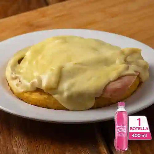 Combo 3 Arepas c/ Jamón&Queso +Postobón Manzana 400ml