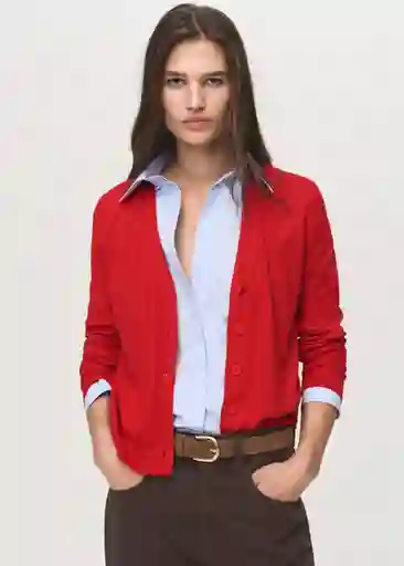 Cárdigan Luccav Pimenton Talla L Mujer Mango