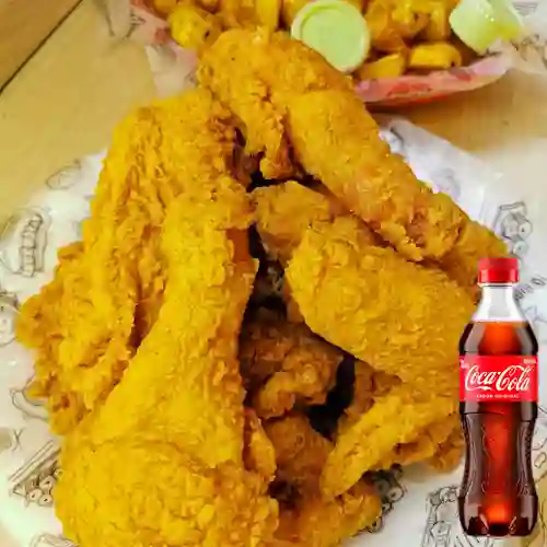 Combo 1/4 Pollo Apanado Pechuga +Cocacola Orig 400ml