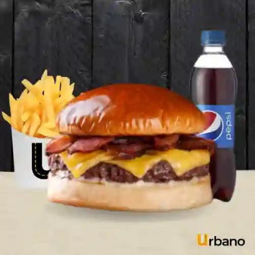 Combo Burger Crispy + Papas + Bebida