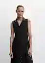 Vestido Bolan-H Negro Talla M Mujer Mango