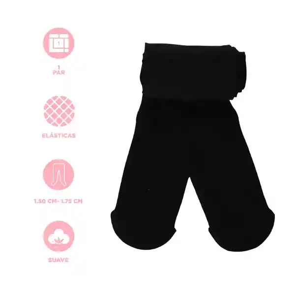 Pantimedia Moldeadoras 80D Negro Serie Miniso