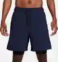 Nike Short Dri-Fit Unlimited Wvn 2In1 Para Hombre Azul Talla S