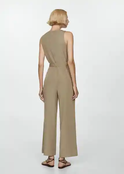 Enterizo Lemon Khaki Talla S Mujer Mango