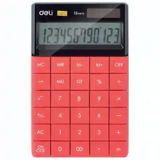 Deli Calculadora Touch 12 Digital Roja E1589