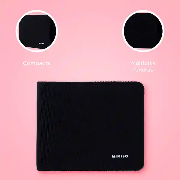 Billetera Casual Negro Miniso