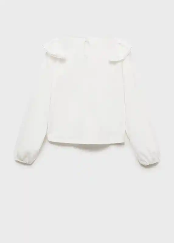 Camiseta Frill Off White Talla 10 Niñas Mango