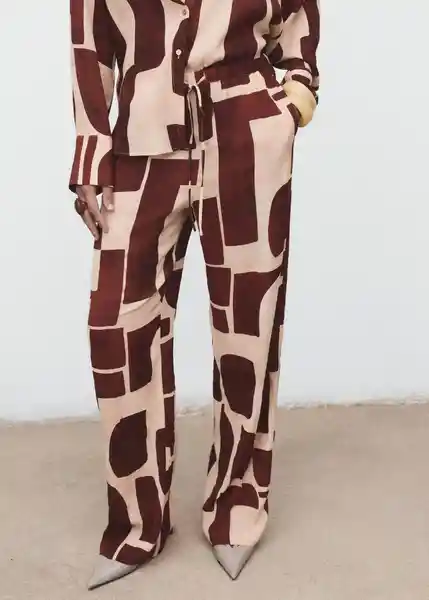 Pantalón Parisi Crudo Talla M Mujer Mango