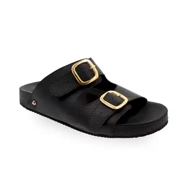 Sandalias Hebilla Bubbles Negro Talla 34 Mercedes Campuzano