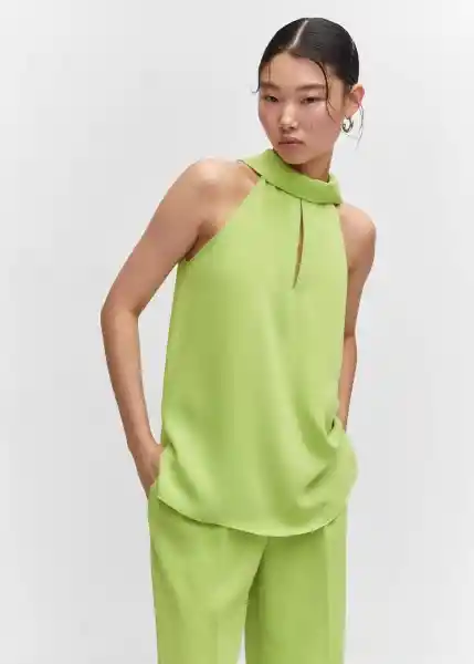 Blusa Charlot Lima Talla XS Mujer Mango