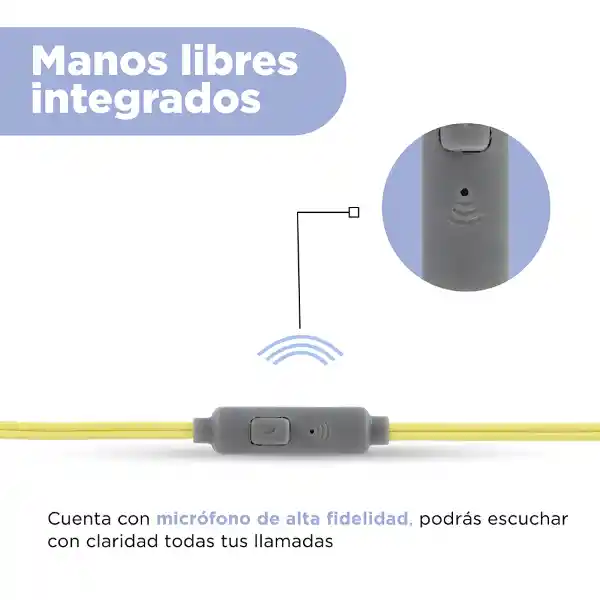 Audífonos Amarillo Modelo 22E14 Miniso