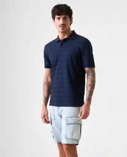 Camiseta Polo Hombre Azul Talla L 802G003_AZU194024 Americanino