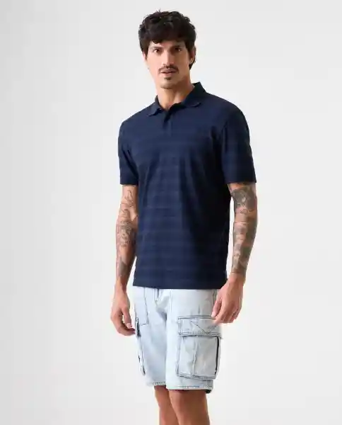 Camiseta Polo Hombre Azul Talla L 802G003_AZU194024 Americanino