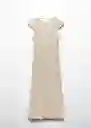 Vestido Gioia Beige Talla L Mujer Mango