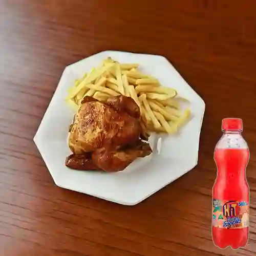 Combo Bandeja con Pollo + Hit Tropical 500 ml