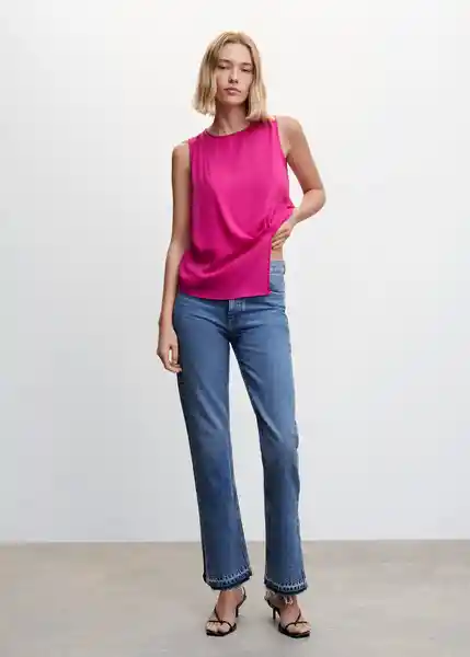 Blusa Maracuyá Fucsia Talla 18 Mujer Mango